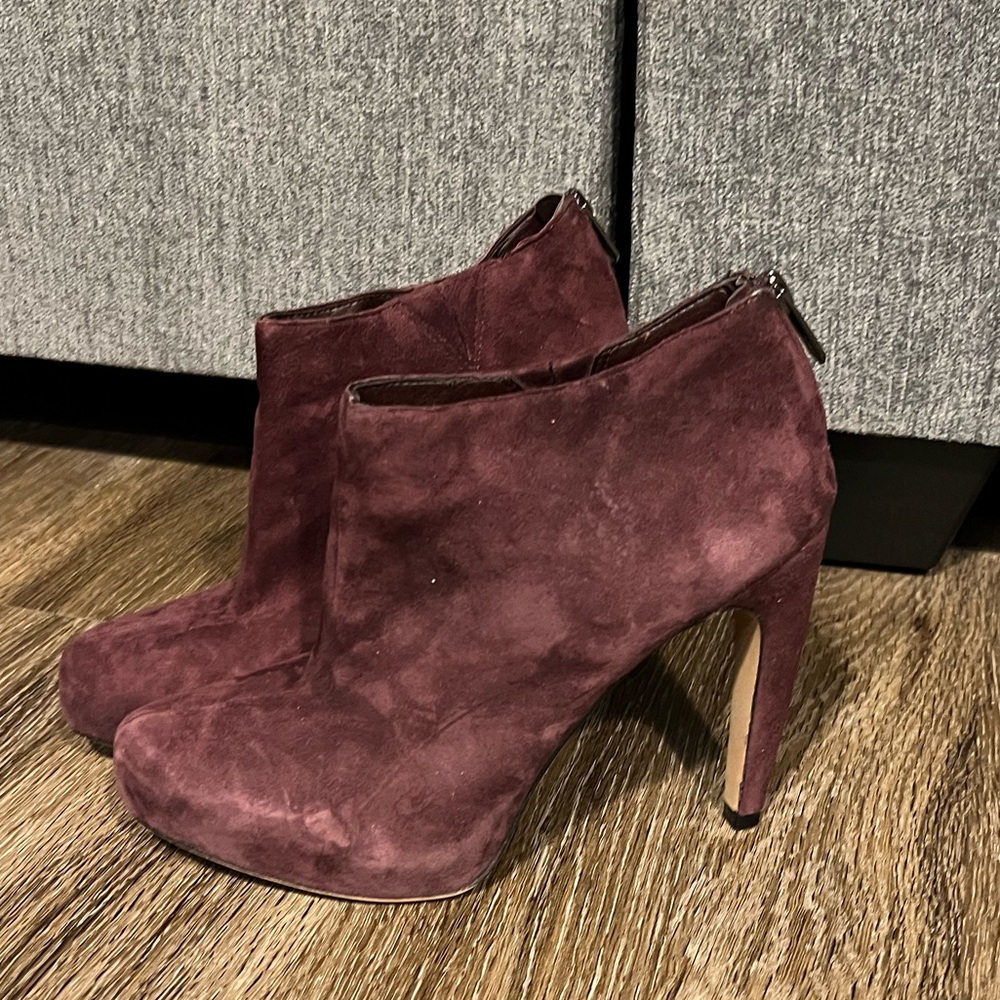 Sam Edelman booties- size 8.5 eggplant color